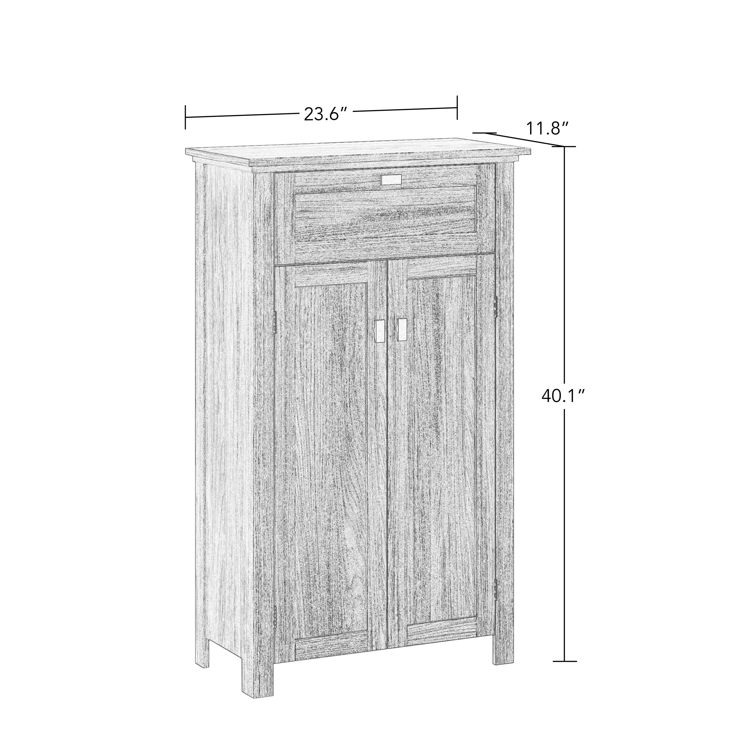 RiverRidge Home Hayward Two-Door Floor Cabinet, Dark Woodgrain