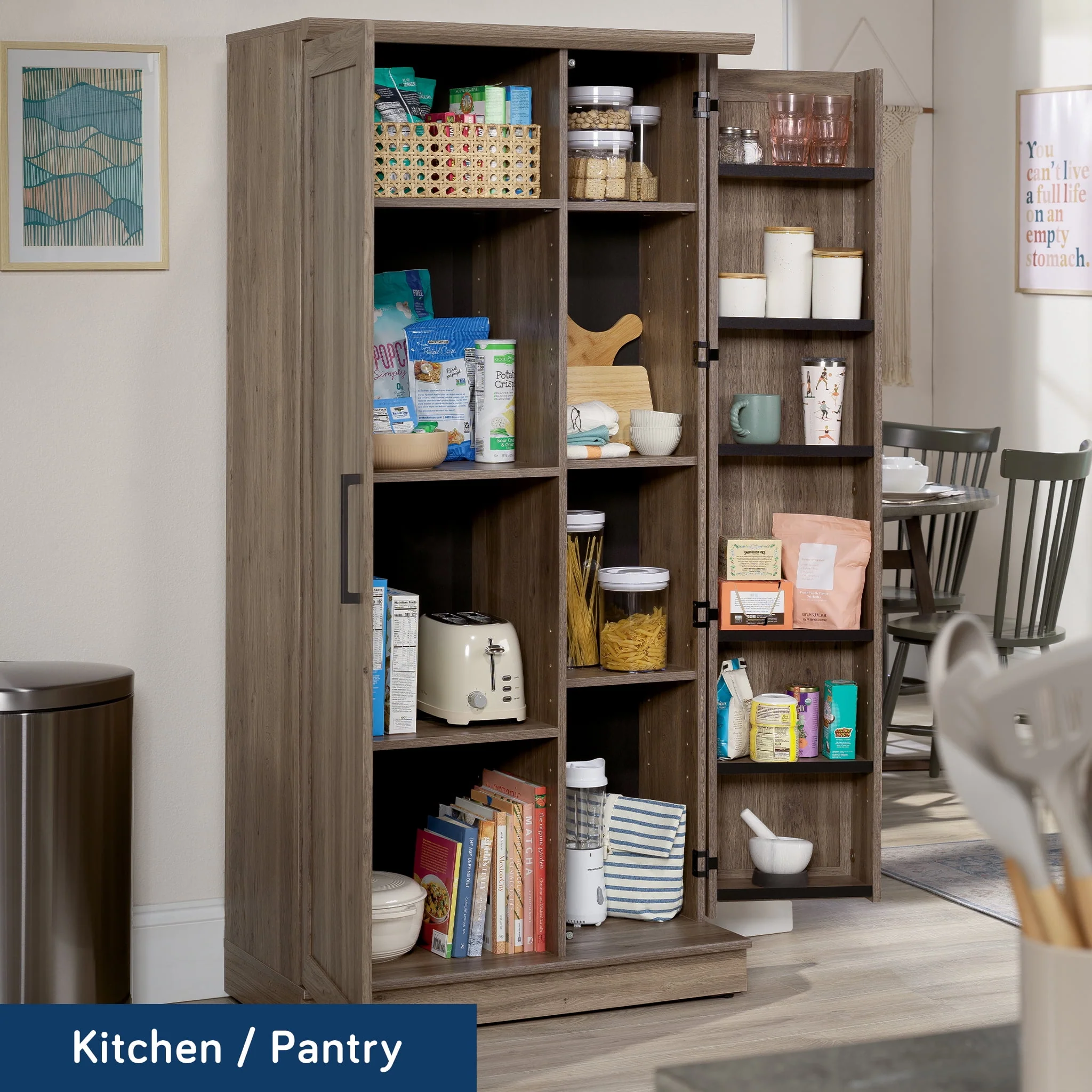Sauder HomePlus Storage Cabinet, Soft White Finish