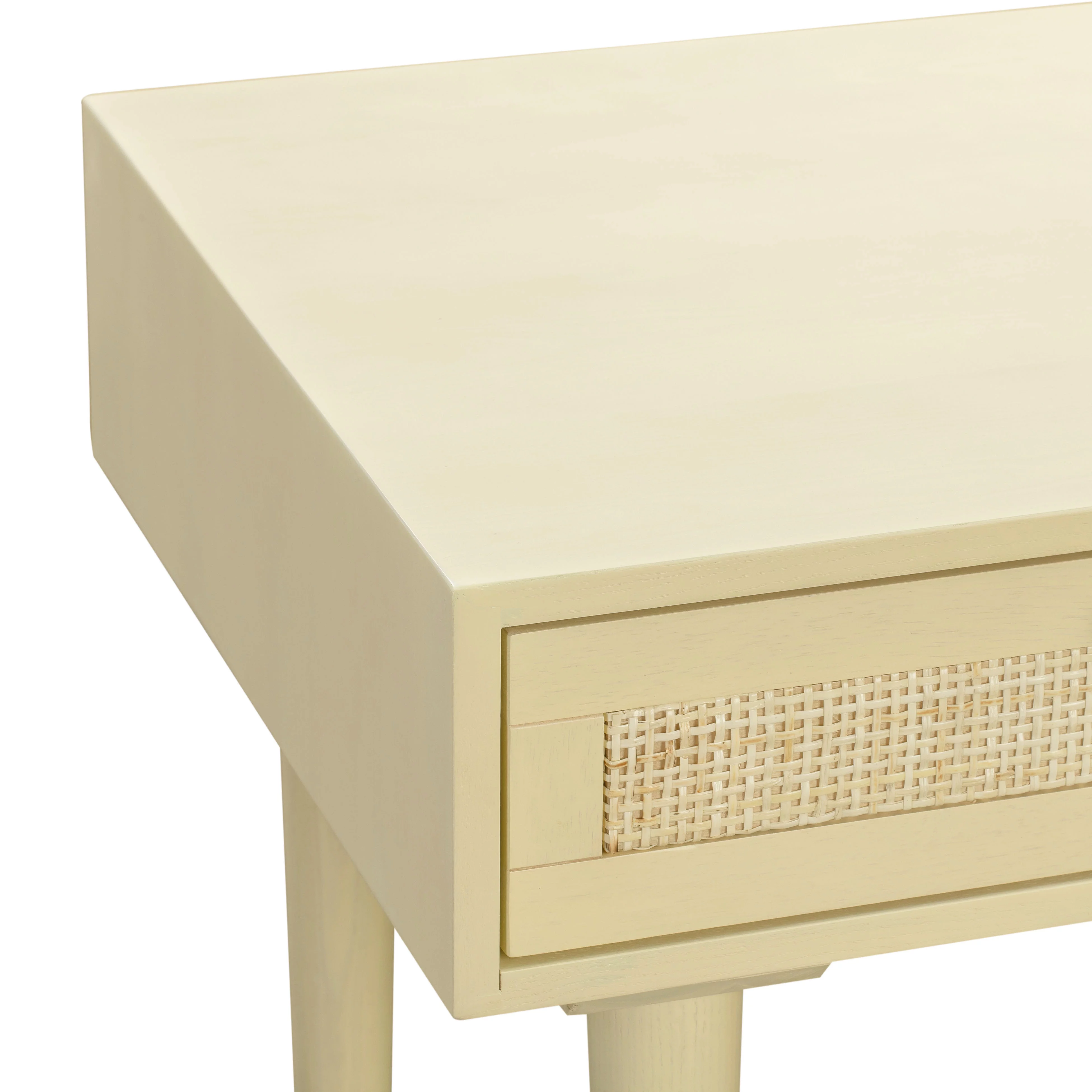 TOV Furniture Sierra Buttermilk 3-Drawer with Cabinet Wooden Desk