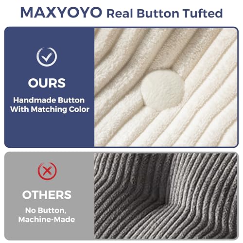 MAXYOYO Folding Sofa Bed, L-Shaped Convertible Sofa Bed with Armrest Foldable Sleeper Couch with Pillow