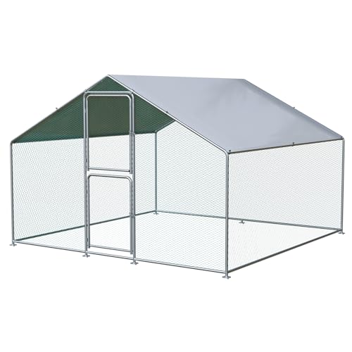 Large Chicken Coop, Chicken Coops for 30 Chickens, Chicken Runs for Yard with Water Poof & UV Resistance Cover
