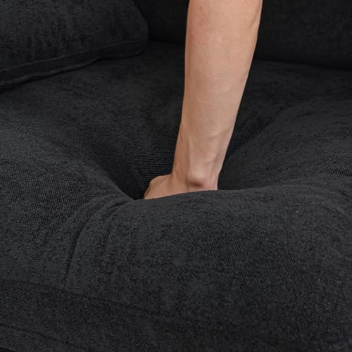 160.6" Cloud Couch Modular Sectional Sofa for Livingroom,Oversized Convertible Sofa with Storage Ottomans,6 Seat Wide Couches
