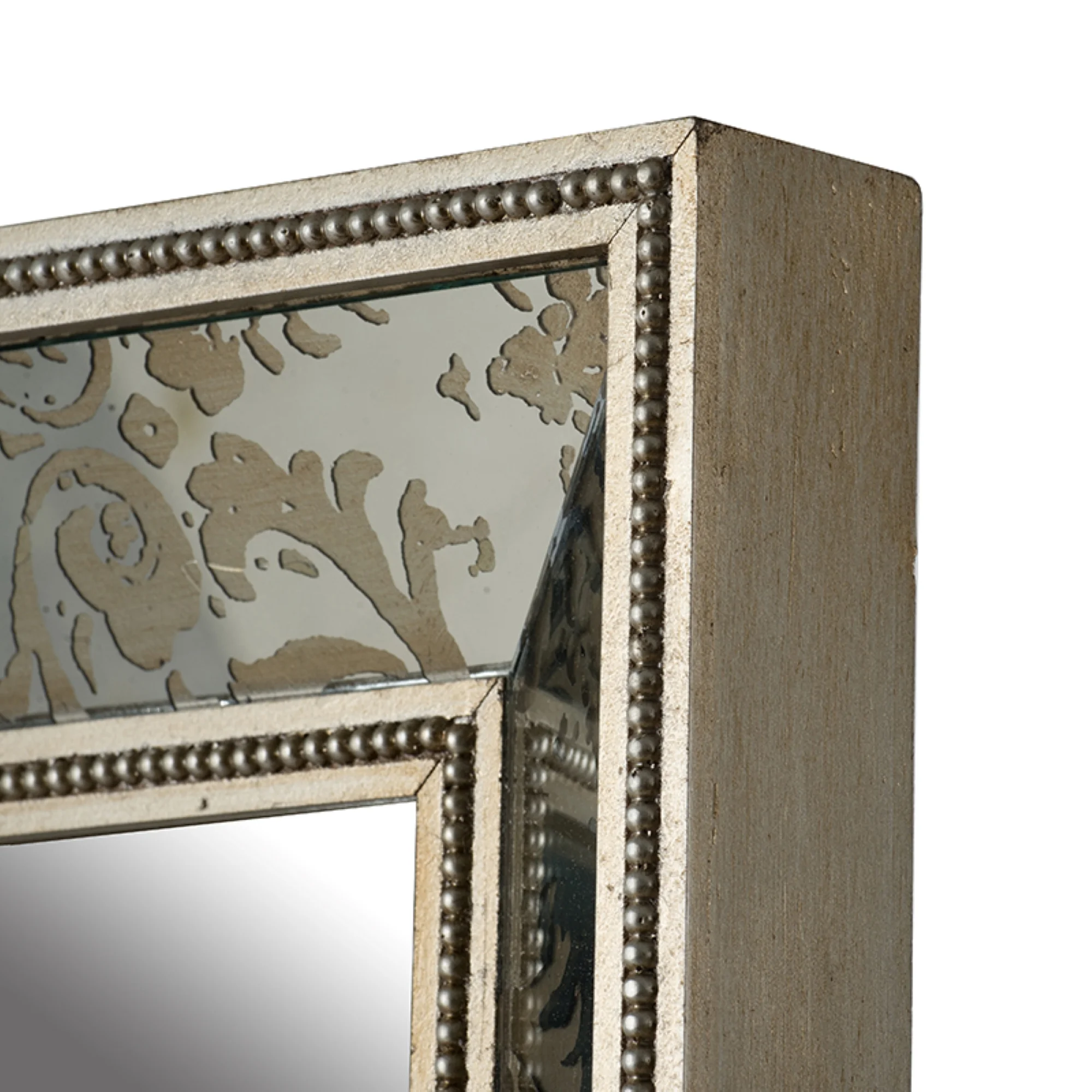 CC Home Furnishings Antique Style Rectangular Floor Mirror - 6' - Gold