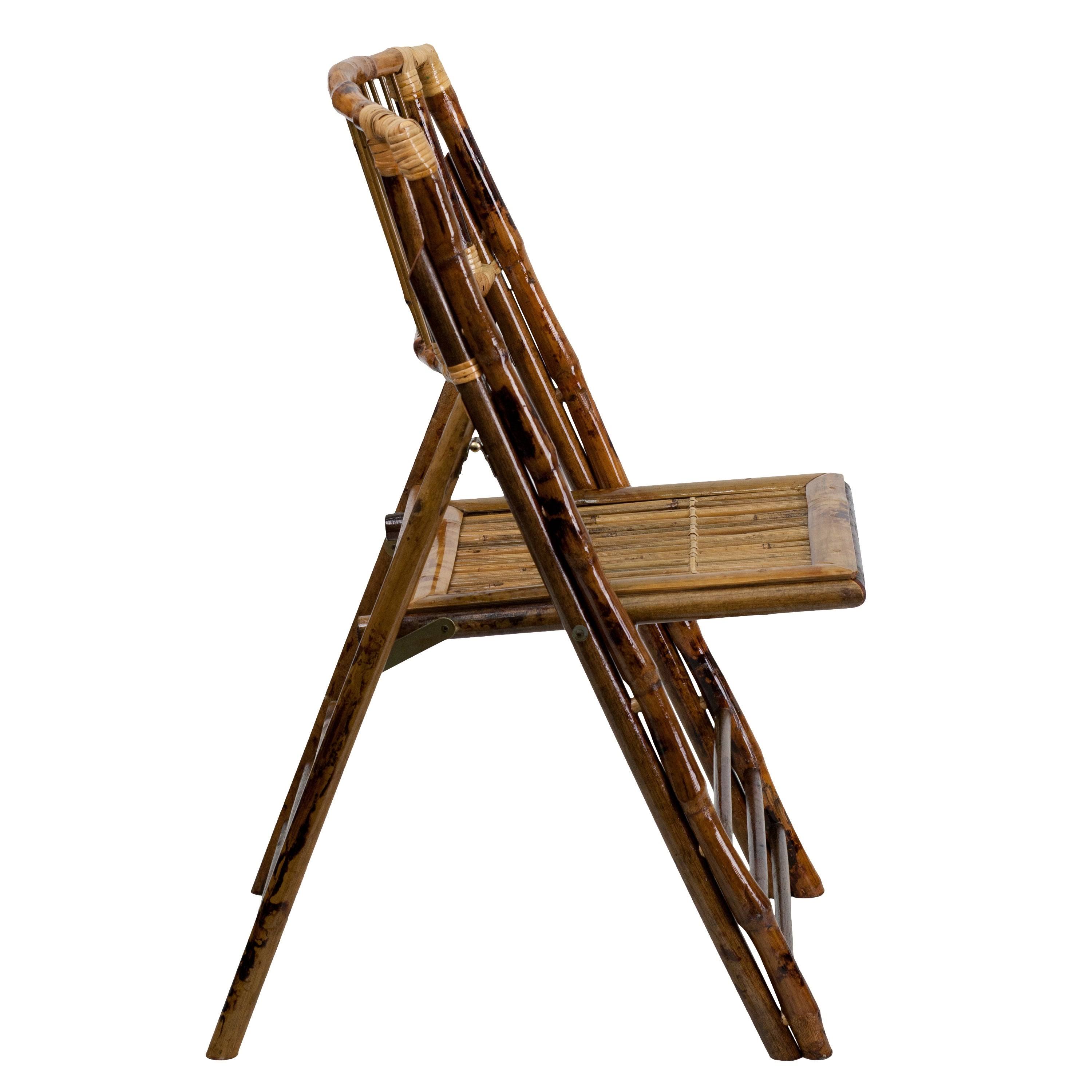 2 Pk Bamboo Wood Folding Chair - Event Folding Chair - Commercial Folding Chair