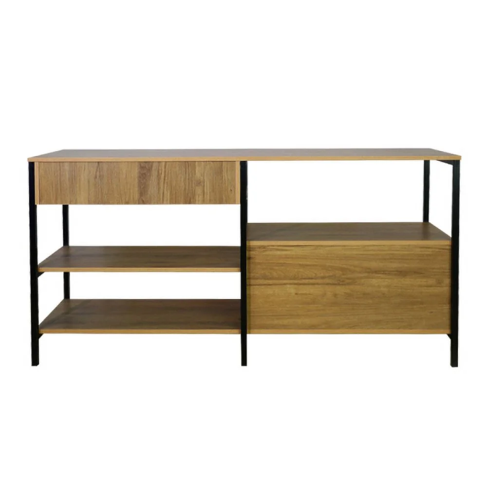 Living room side cabinet, storage cabinet, sideboard cabinet, kitchen utensils cabinet, sturdy and durable iron frame support, living room TV cabinet