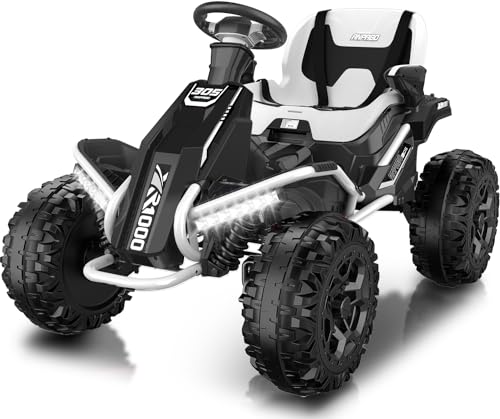 ANPABO 24V 4x4 Ride On Toy for Big Kids, 4x200W Motors, 5MPH, Kids Car w/Parent Remote, Wide Adjustable Seat, Headlights, Metal Frame