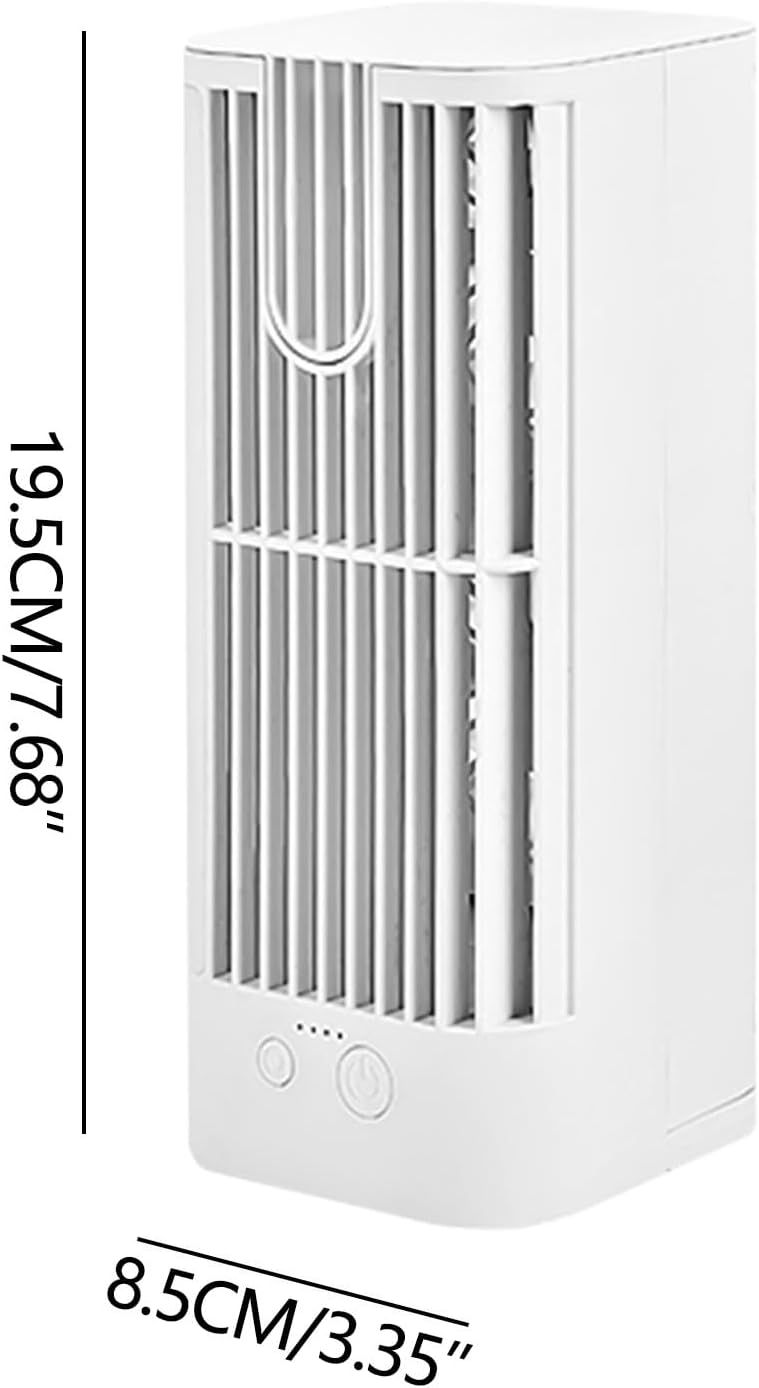 Air-conditioner Cooling Fan | Quiet Desktop Fan with Night Light | Strong Indoor Cooling | Small Household Fan for Air Circulation | Cool Down Room