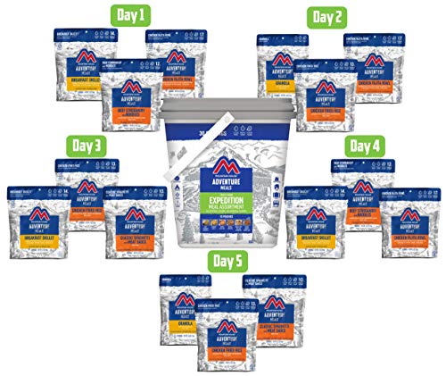 Mountain House Expedition Meal Assortment Bucket Freeze Dried Backpacking & Camping Food 30 Servings