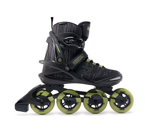 Roces Men's Warp Thread TIF Outdoor Breathable Fitness Comfortable Inline Skates | Memory Buckle, Easy Entry Boots
