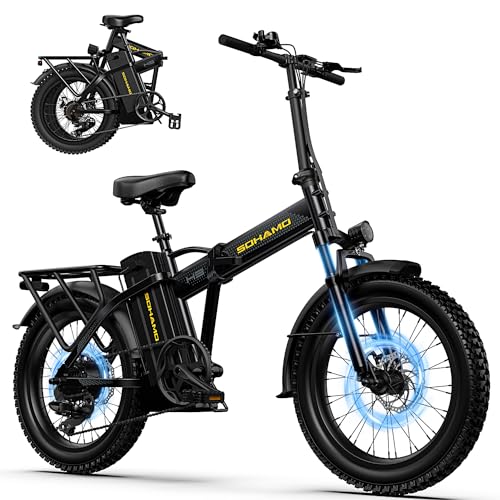 SOHAMO H3 Electric Bike for Adults, 750W Brushless Motor Foldable Ebike 28mph, 48V 15/20AH Battery