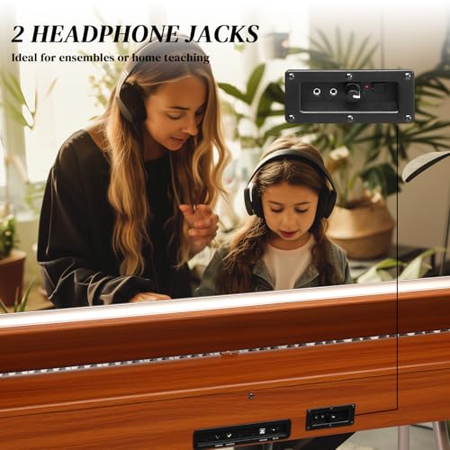 Ktaxon 88 Key Weighted Keyboard Piano Digital Piano with Dream Sound Chip, MIDI/USB Connectivity, Works with Music Software Includes Headphones
