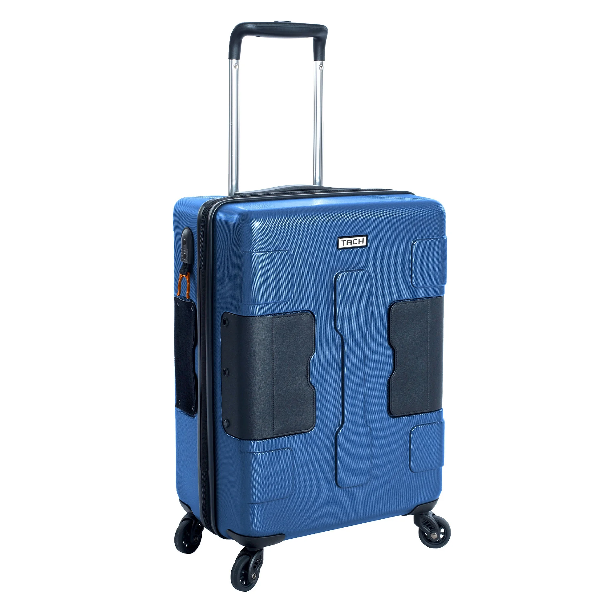 TACH V3 Connectable Hardside CarryOn Spinner Travel Suitcase, Midnight Blue