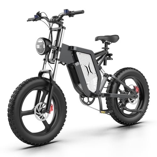 X20 Electric Bicycle,20" x4.0 Fat Tire,2000W Motor,48V 25/30/35AH Removable Battery,35MPH,7-Speed Gear,Dual Hydraulic Shock Absorber