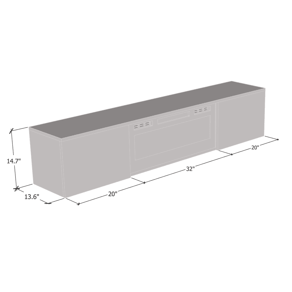Cali BL-EF Floating Fireplace TV Stand for TVs up to 80", Modern High Gloss 72" Entertainment Center