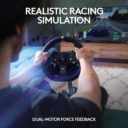 Logitech G920 Driving Force Racing Wheel and Floor Pedals, Real Force Feedback, Stainless Steel Paddle Shifters