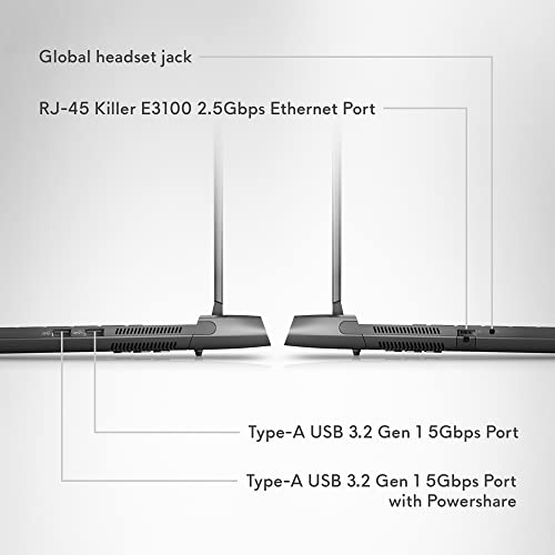 Alienware m15 R7 Gaming Laptop - 15.6-inch 240Hz 2ms QHD, Intel Core i9-12900H, 32GB DDR5 RAM, 1TB SSD, NVIDIA Geforce RTX 3080 Graphics