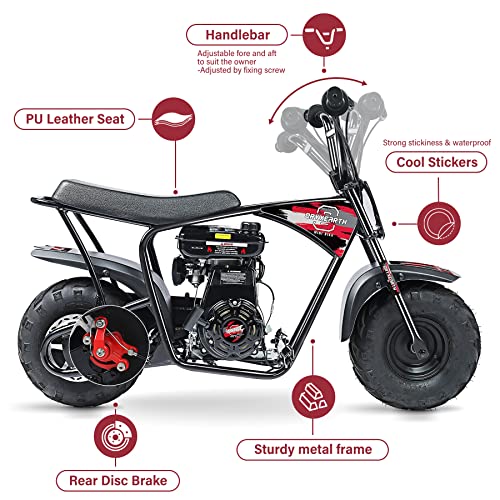 Oryxearth Mini Dirt Bike for Kids, 105CC 4-Stroke Kid Gas Powered Off-Road Pocket Pit Trail Motorcycle W/EPA Approved