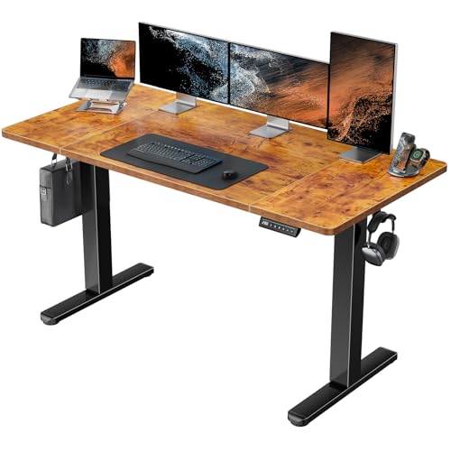HUANUO Electric Standing Desk, 71 x 35 inch Large Height Adjustable Table, Powerful Brushless Motor, 4 Memory Preset, Sit Stand Up Desk