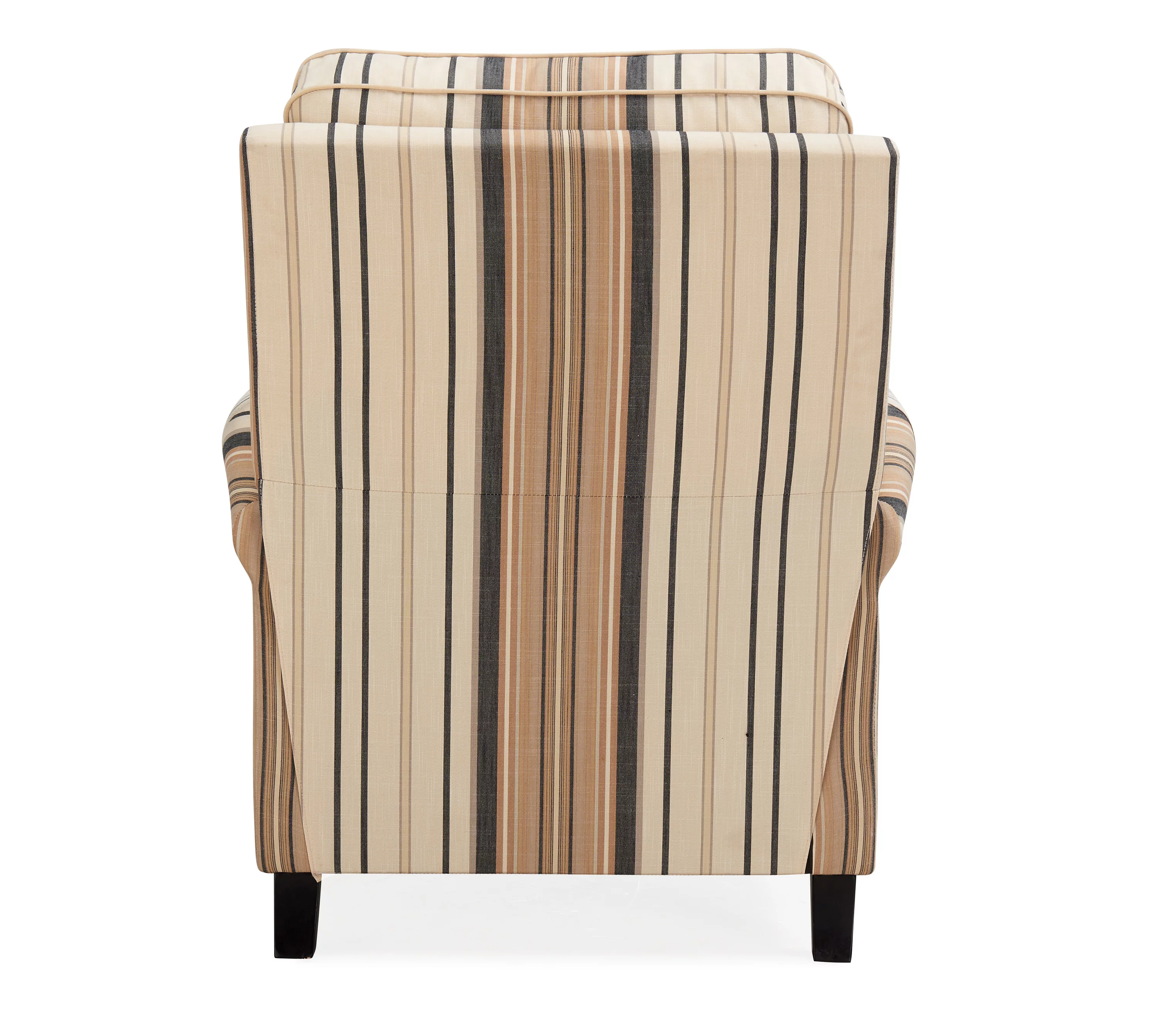 Homesvale Push Back Recliner Chair, Brown and Black Woven Stripe