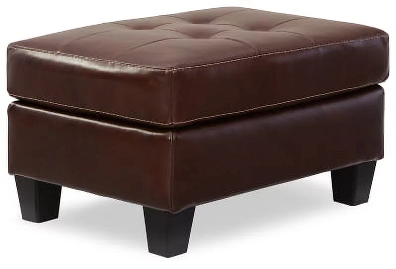 Signature Design by Ashley Contemporary Altonbury Ottoman Leather Walnut