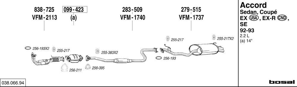 Muffler, Bosal VFM-1737