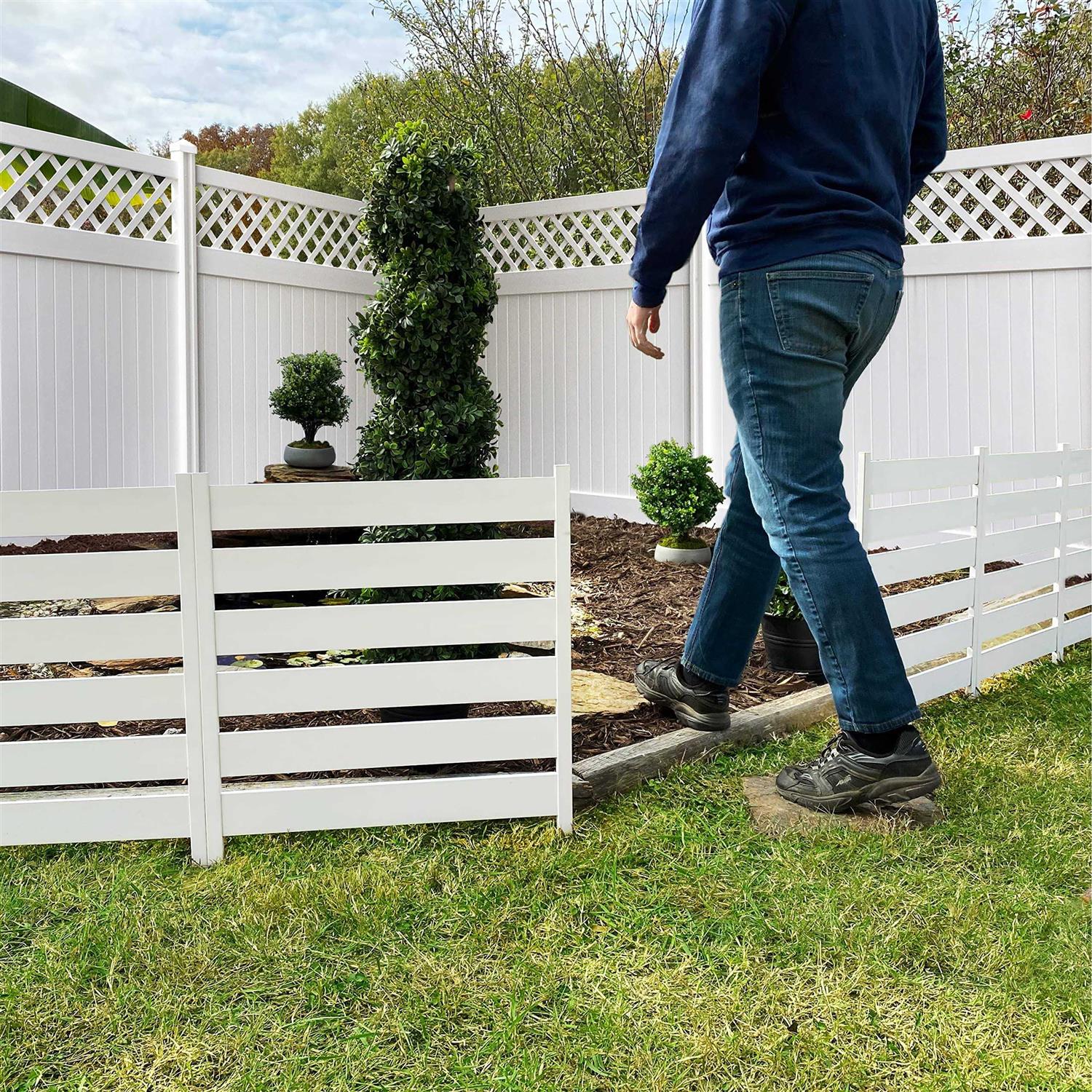 Zippity Outdoor Products ZP19065 2 H x 2 W No-Dig White Vinyl Maui Garden Fence Kit - Shop Hardware Tools Online Store
