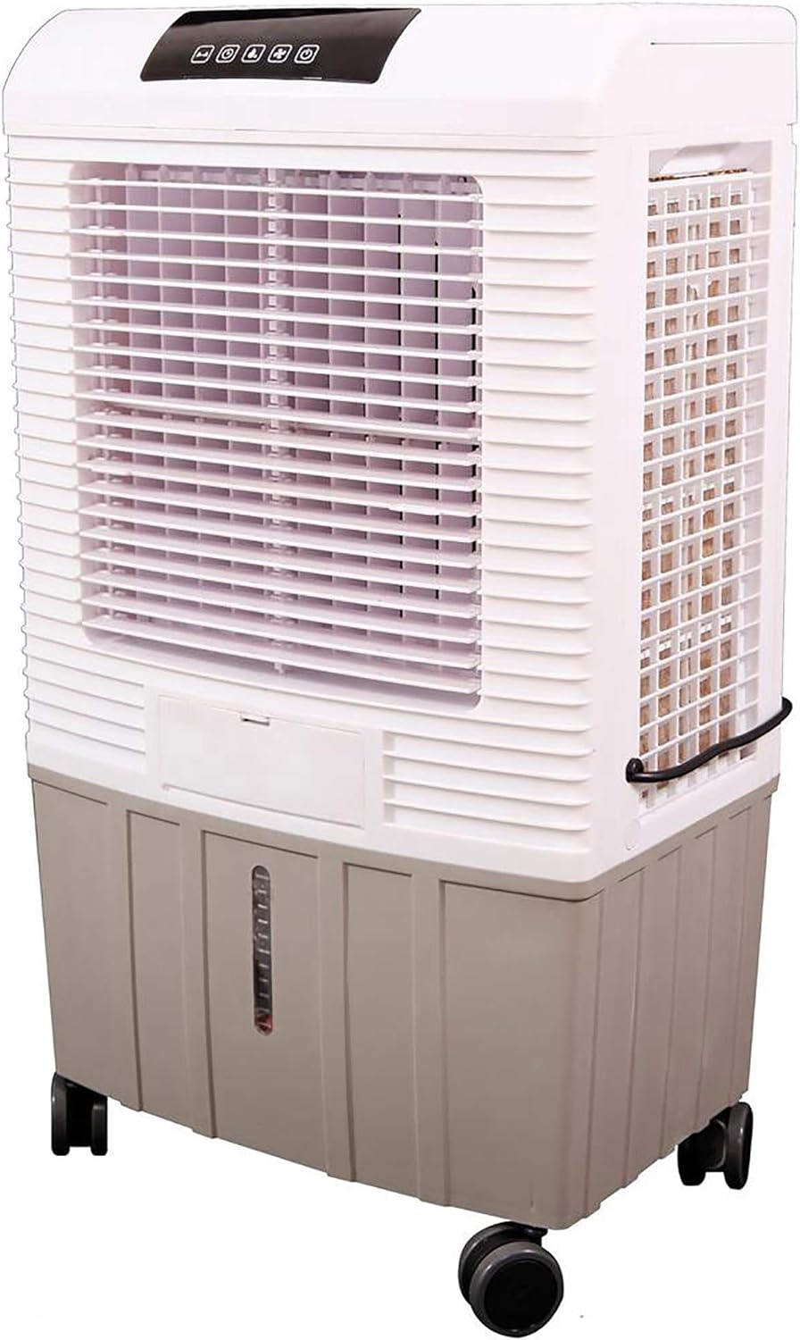 Hessaire MC26A Portable Evaporative Cooler, Humidifier, 2100 Cubic FPM, Cools 700 Sq. Ft., 2.5 GPH, White. For Garages, Shops, Patios, Pools