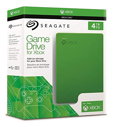 Seagate (STEA4000402) Game Drive for Xbox 4TB External Hard Drive Portable HDD – Designed for Xbox One ,Green