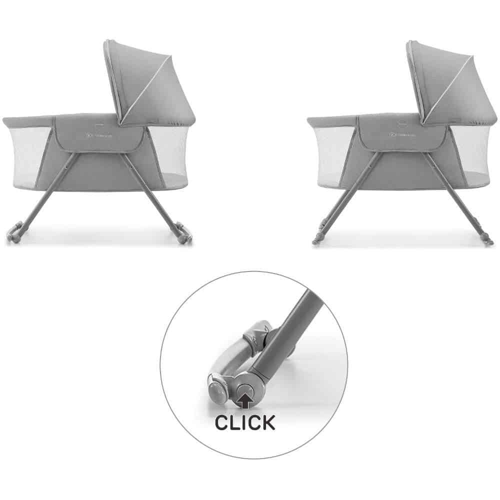 Kinderkraft Lovi 3 in 1 Crib Grey
