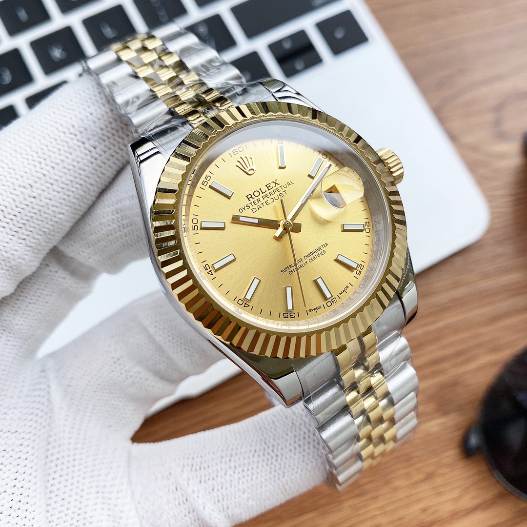 Date just II ( Silver & Goldmix ) Multicolor selection 41mm