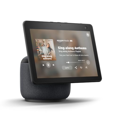Like-New Amazon Echo Show 10 (newest model), HD smart display with premium sound, motion and Alexa, Charcoal