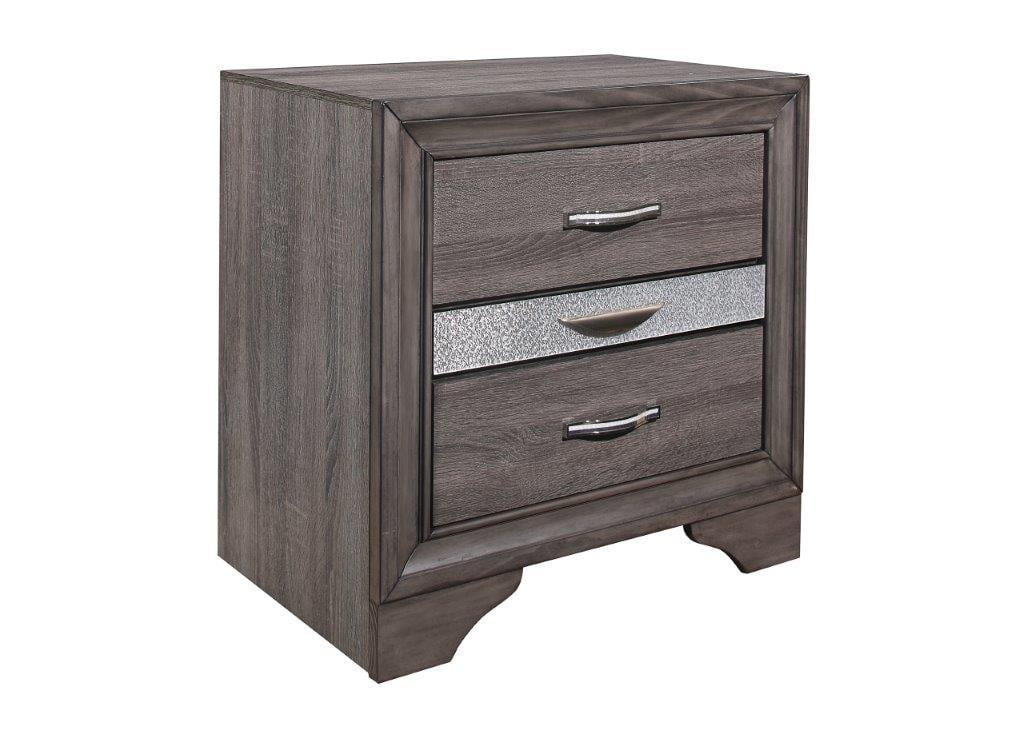 Seville Storage Queen Bedroom Set 5Pcs Weathered Grey Global Furniture Modern