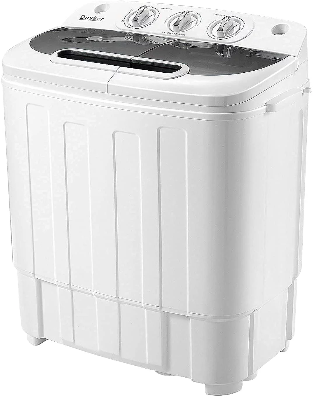 Erommy Twin Tub Mini Portable 16.5 lbs. Washing Machine and Dryer Spin Dryer Combo for Apartments, White