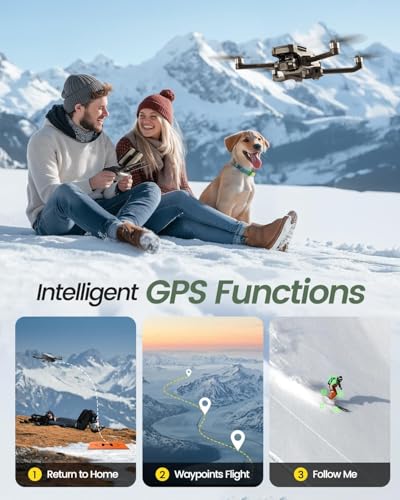 Holy Stone HS720G GPS Drones with Camera for Adults 4K FAA, 2-Axis Gimbal, Built-in Remote ID, 120°FOV, Brushless Motor, 5G WiFi Transmission