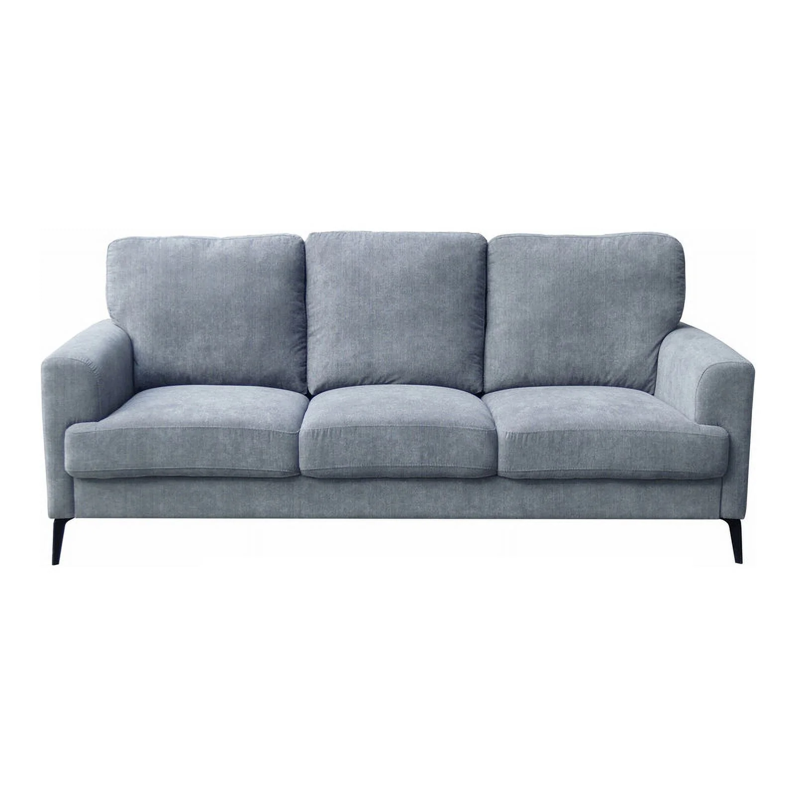 Pemberly Row Gray Chenille Sofa Loveseat Chair Living Room Set