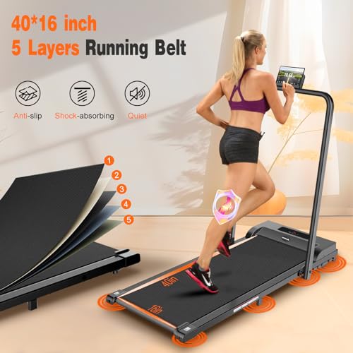 Portable Foldable Treadmills for Home, Small Folding Treadmill for Home Office with 300 LBS Capacity
