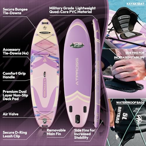 11'6"x35" Inflatable Stand Up Paddle Board 450LBS Weight Capacity Extra Wide Non-Slip Stable Deck Adult SUP