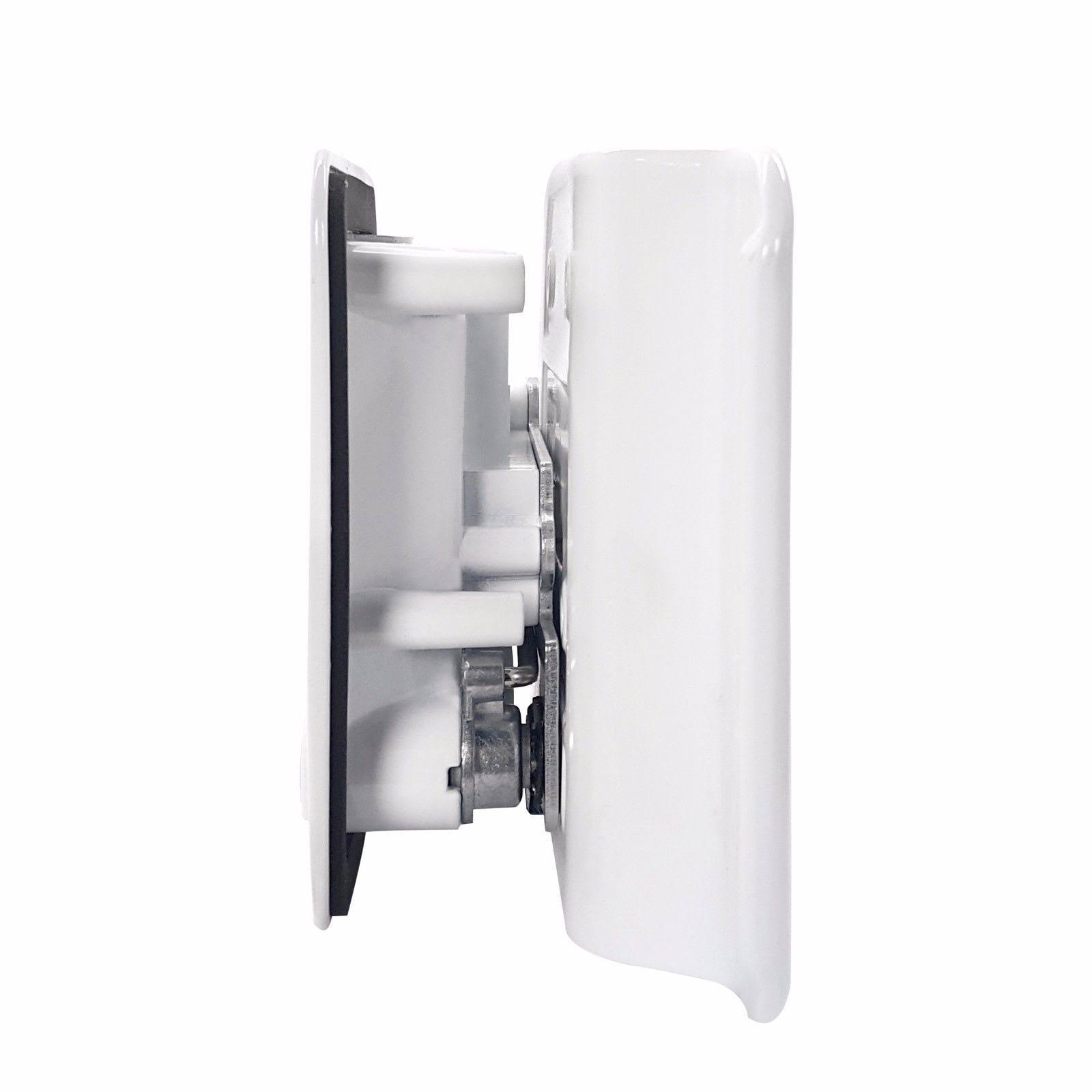 2 White RV Paddle Entry Door Lock Latch Handle Knob Deadbolt Camper Trailer