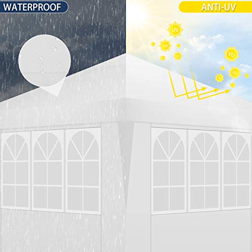 COBIZI Canopy 10x20 Pop Up Canopy Tent with 6 Sidewalls Party Tents for Parties Weddings Backyard Waterproof Canopy Outdoor Commercial Canopy Event