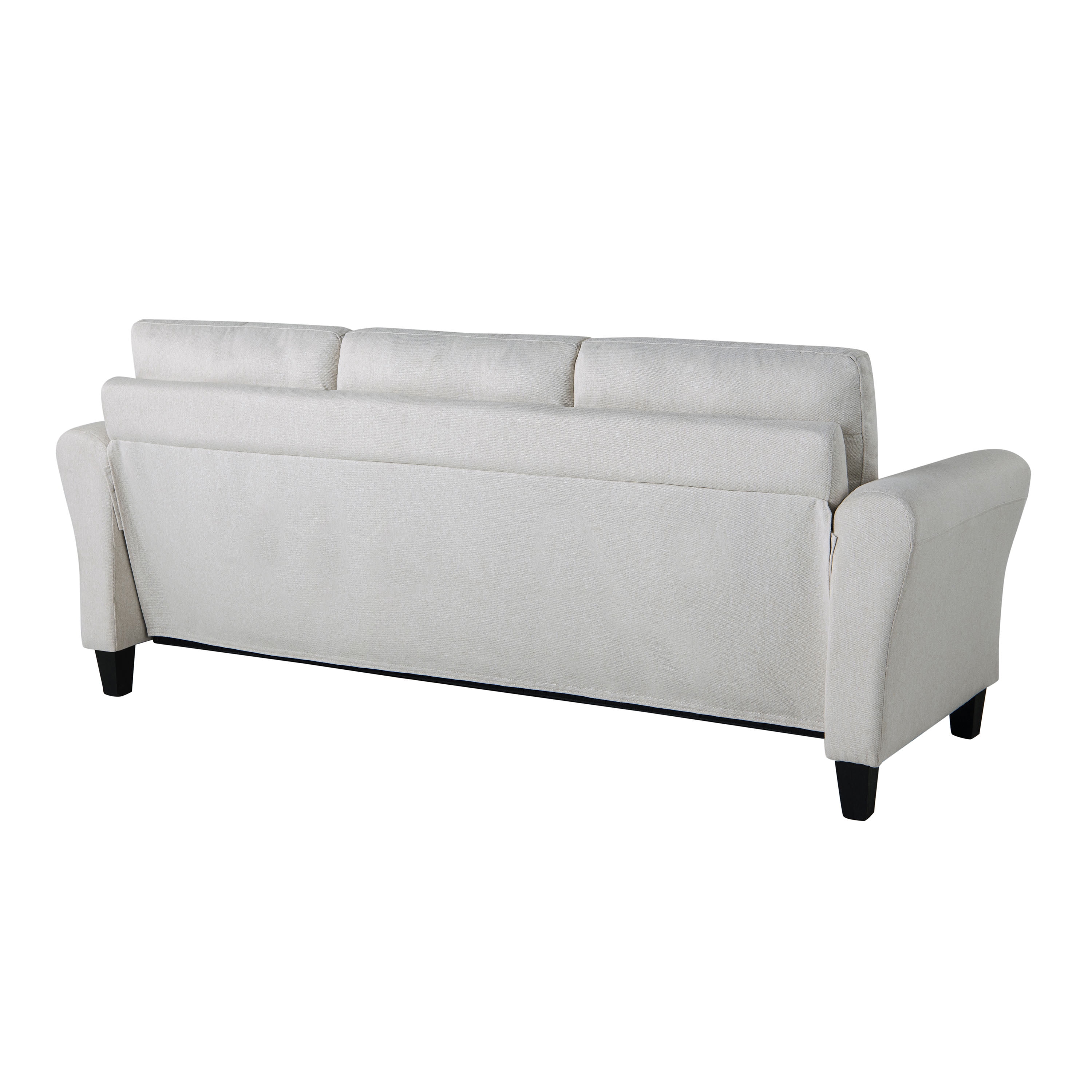 Lifestyle Solutions Alexa Sofa with Rolled Arms, Oyster Fabric