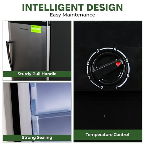 Hamilton Beach Upright Freezer, Deep Freeze, Stainless Steel Freezer with Drawer Compartments, 11 cu. ft. Freezer &ndash; 25&rdquo;D x 23.6&rdquo