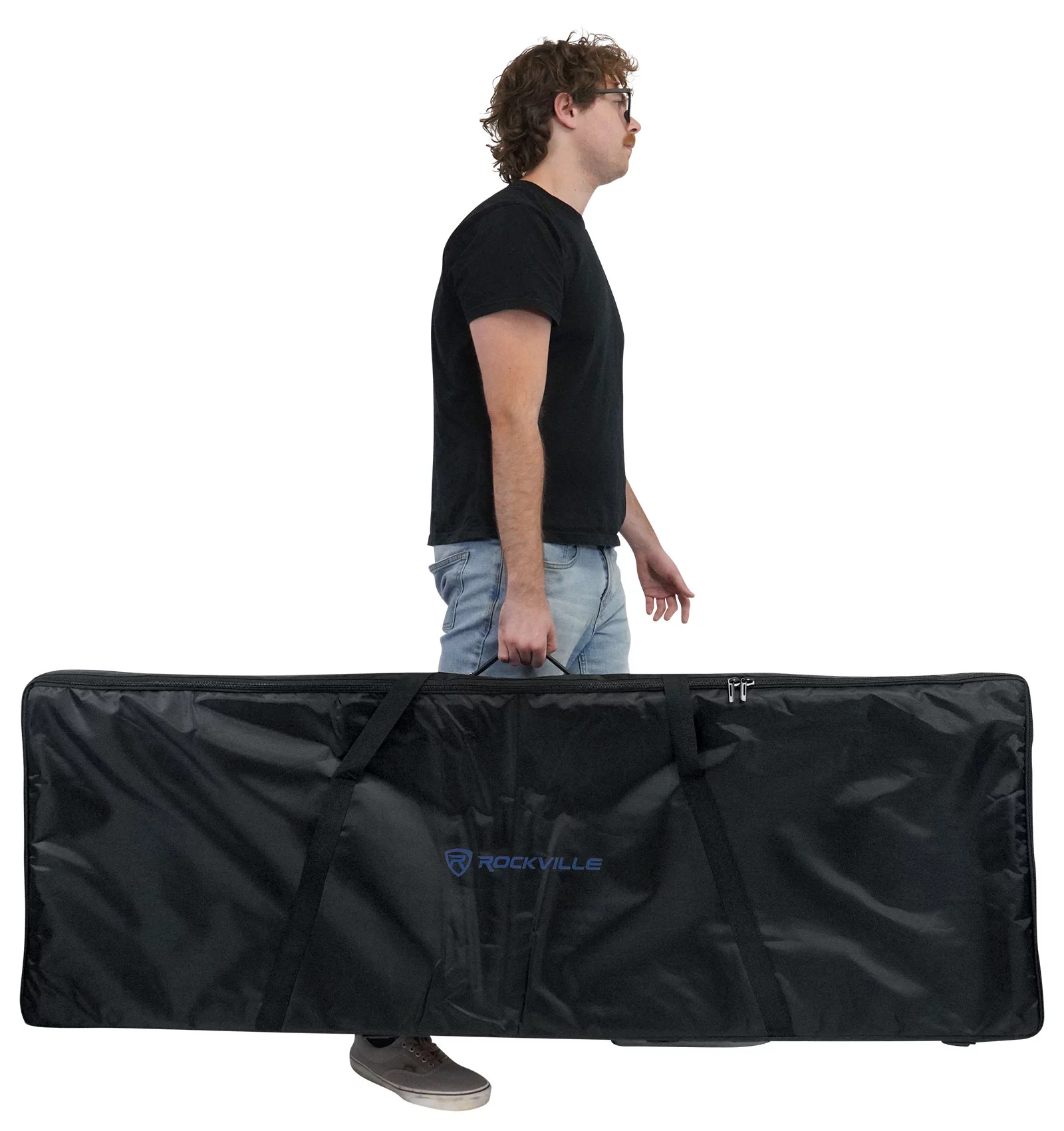 Rockville RTBL4 Adjustable Height DJ Table Folding Legs + Carry Bag 20" x 60"