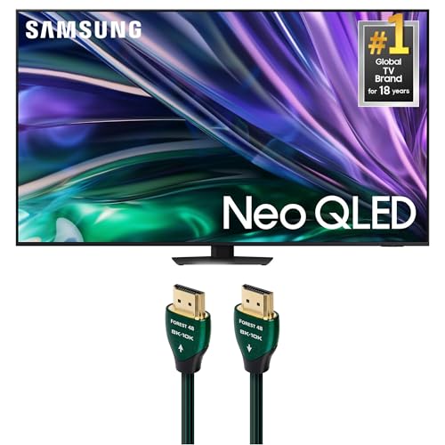 SAMSUNG QN65QN85DBFXZA 65 Inch Neo QLED 4K Smart TV with Dolby Atmos and an AudioQuest Forest HDM48FOR225 2.25M 48G 8K-10K HDMI Digital Cable (2024)