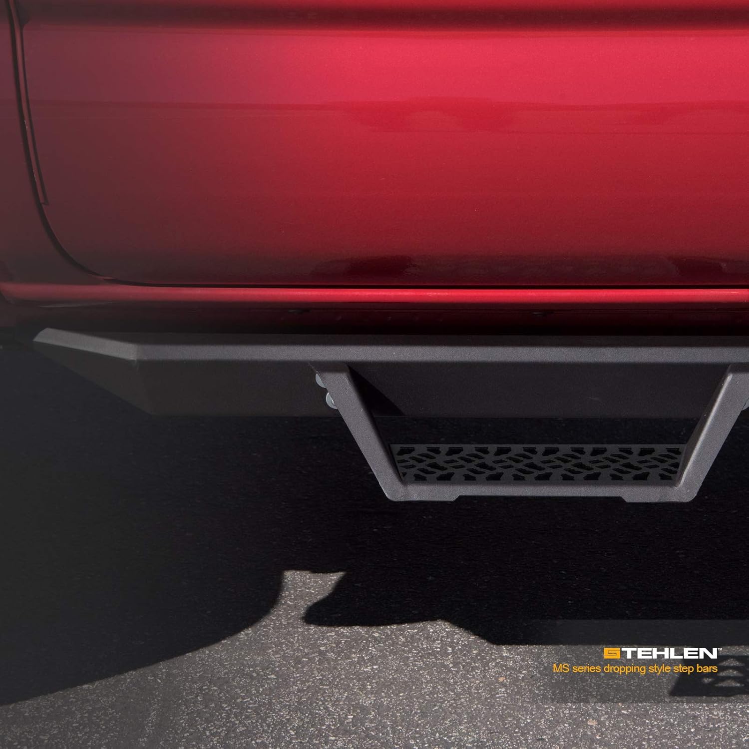 Stehlen 733469494430 Modular Drop Step Side Nerf Bars Rail Running Boards - Matte Black For 2001-2004 Toyota Tacoma Double (Crew) Cab