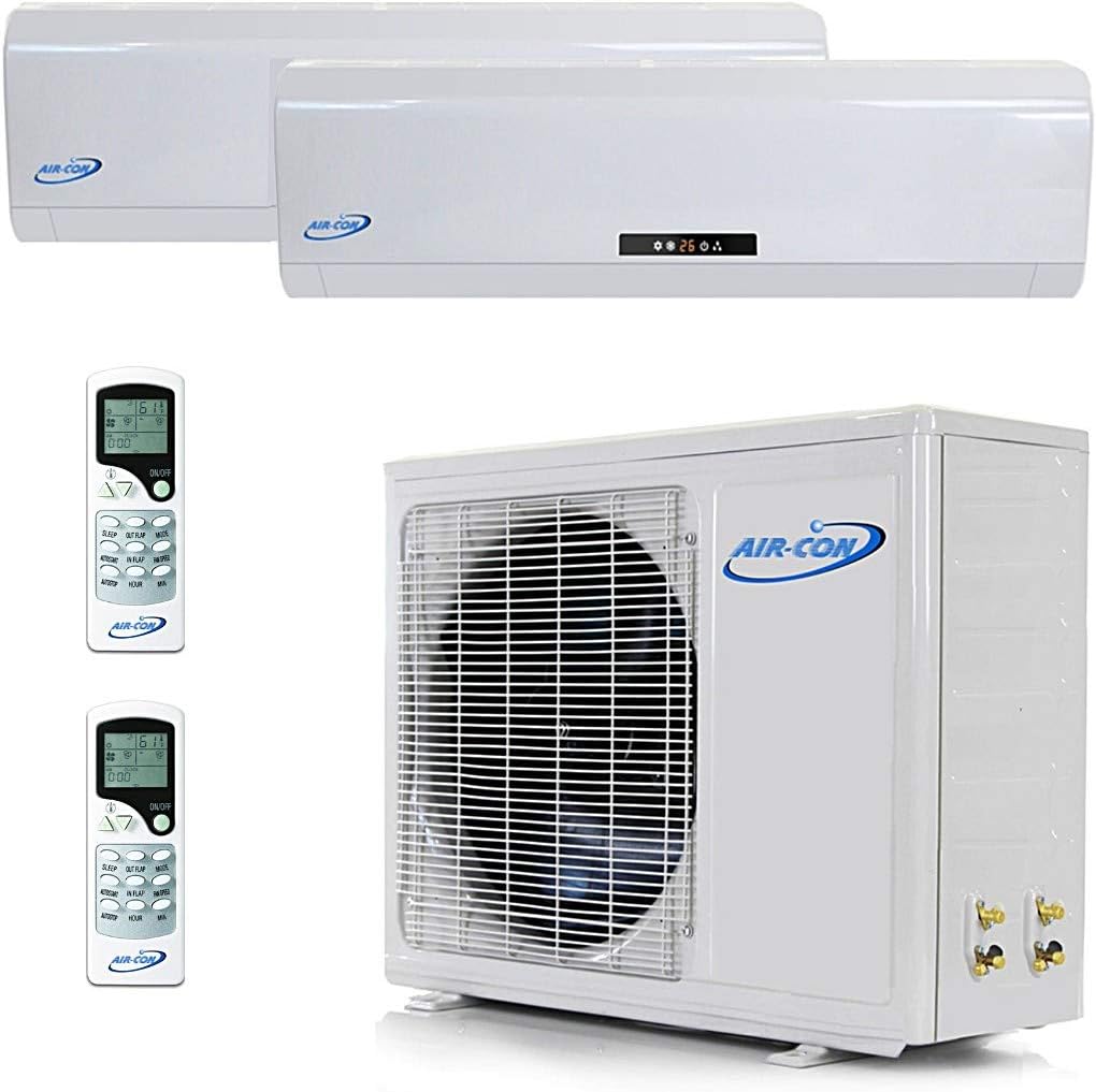 2 Zone Mini Split - 9000 + 24000 Ductless Air Conditioner - Pre-Charged Dual Zone Mini Split - Premium Quality - USA Parts & Awesome Support