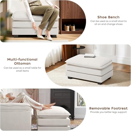 SweetGO corporation 40" Chenille Lounge Chair for Reading, Modern Couch Cozy Sofa Bed