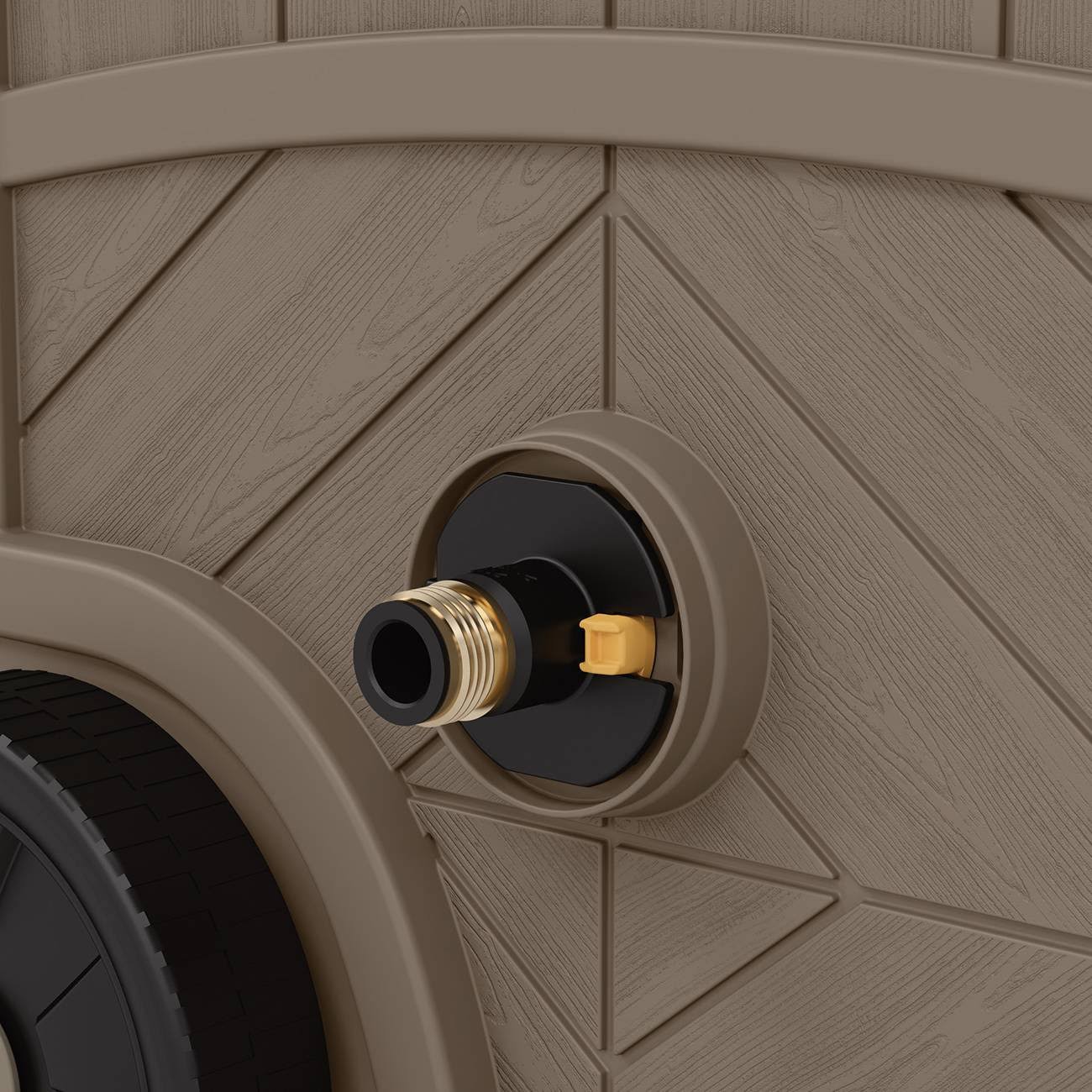 Suncast 150 ft. Free Standing Hideaway Brown Hose Reel