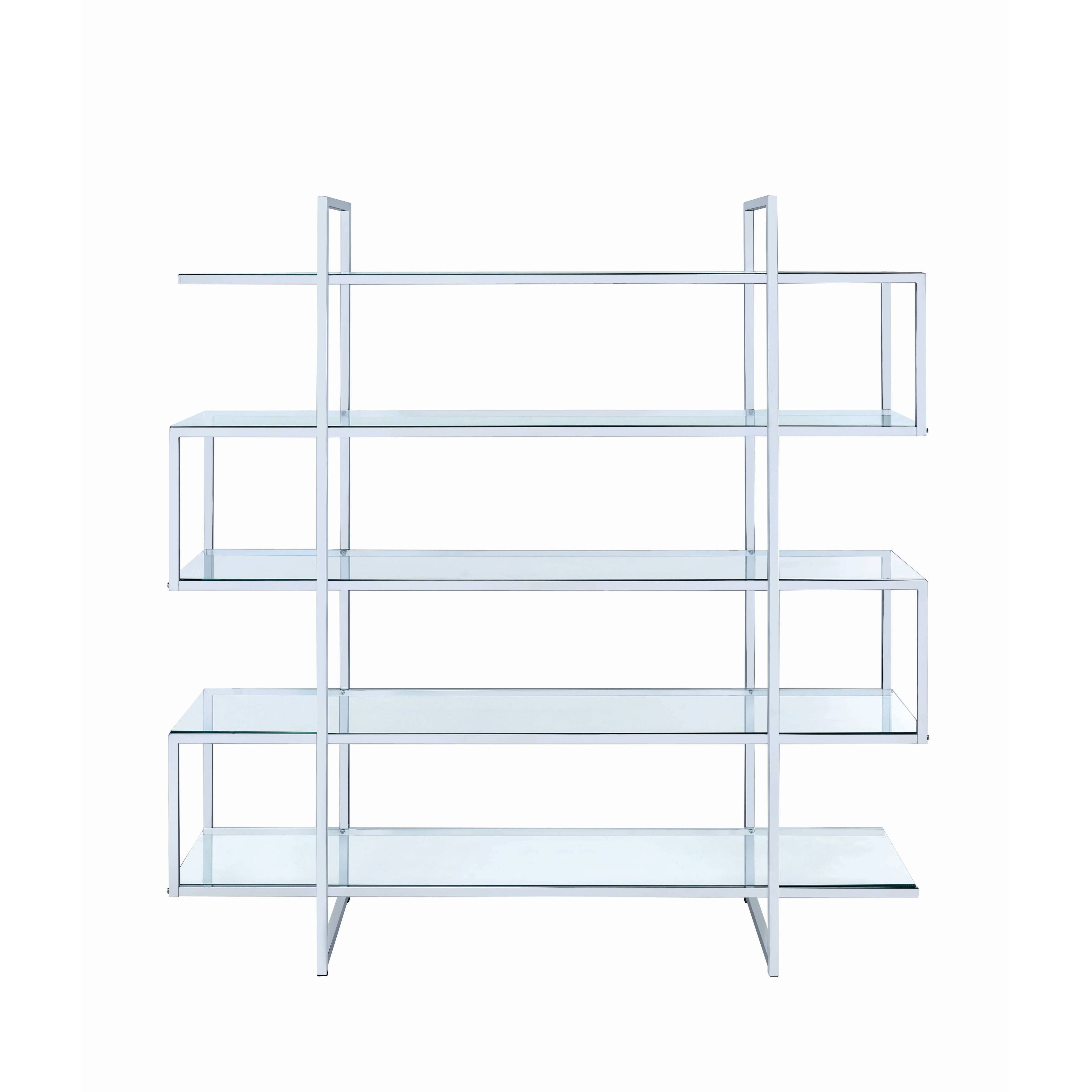 Coaster Chrome and Black Bookcase 801306