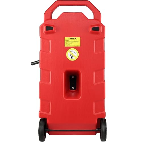 VEVOR 16 Gallon Fuel Caddy, 7.8 L/min, Portable Gas Storage Tank Container with Nozzle Rubber Wheels