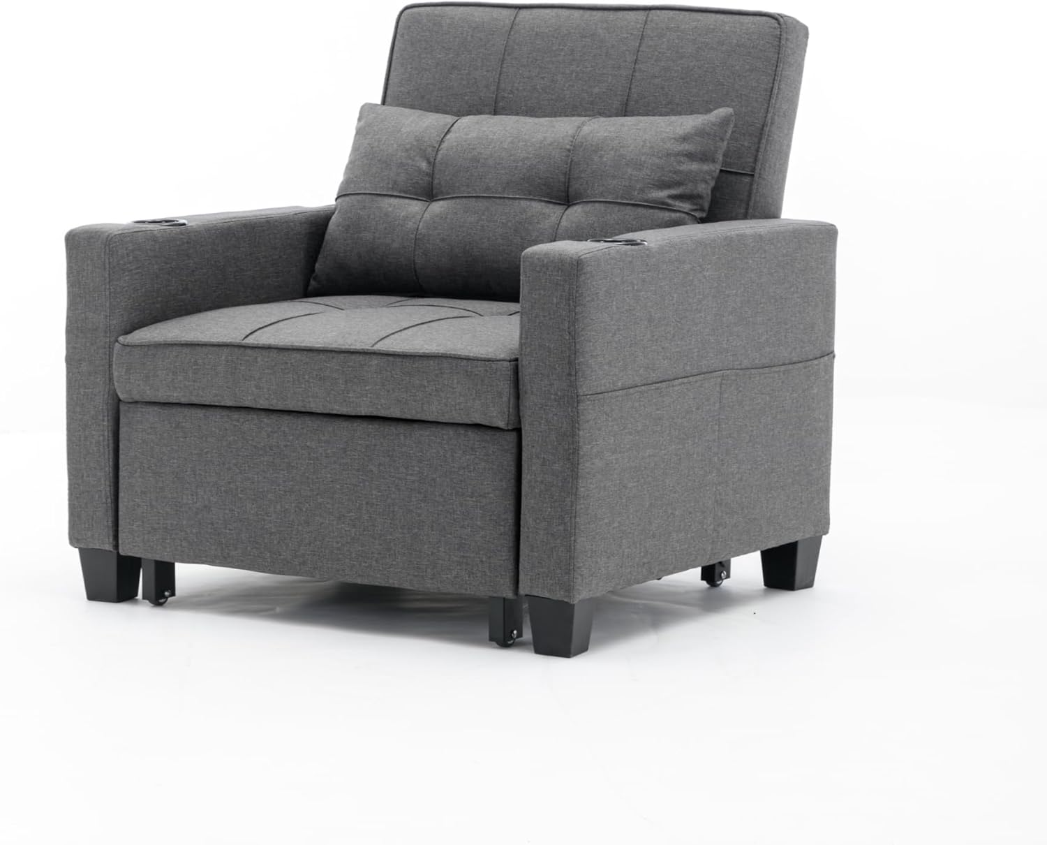 Futon Chair Bed Convertible Chair 3-in-1 Pull Out Sleeper Chair Beds with USB Ports,Wear-resistant and Anti-scratch